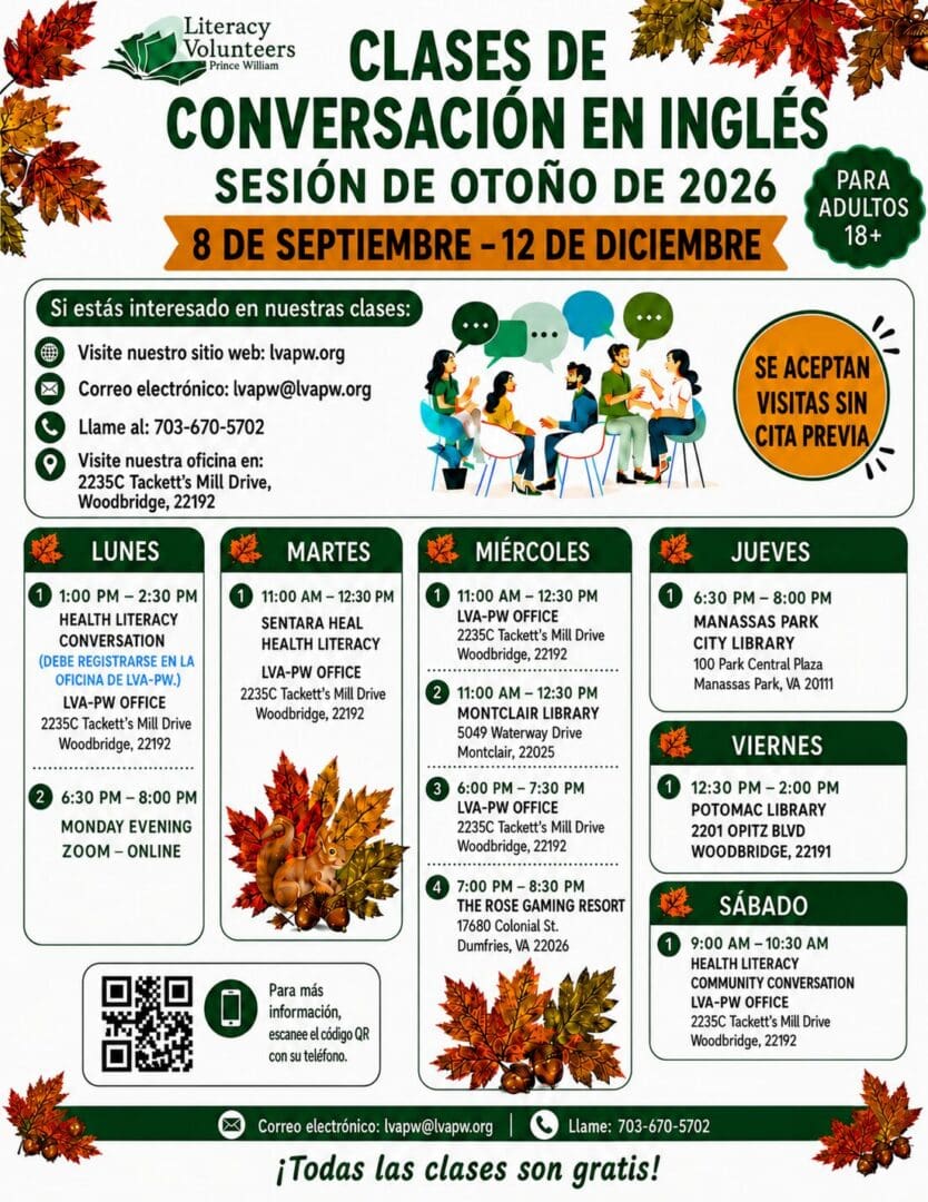 Classes Schedule Spanish version
