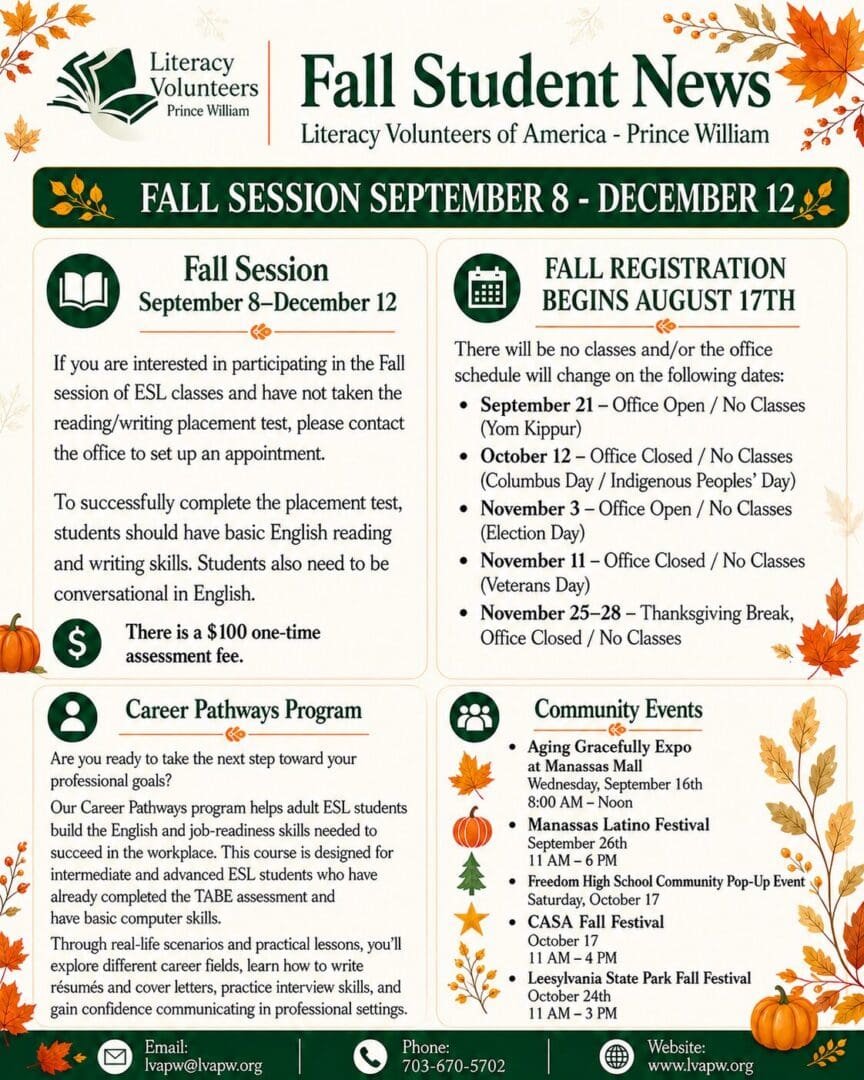 Fall Student News letter (1)