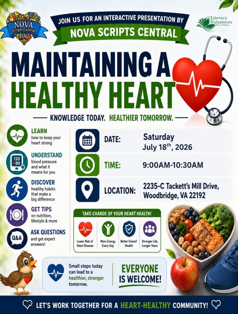 Maintaining a Healthy Heart event flyer