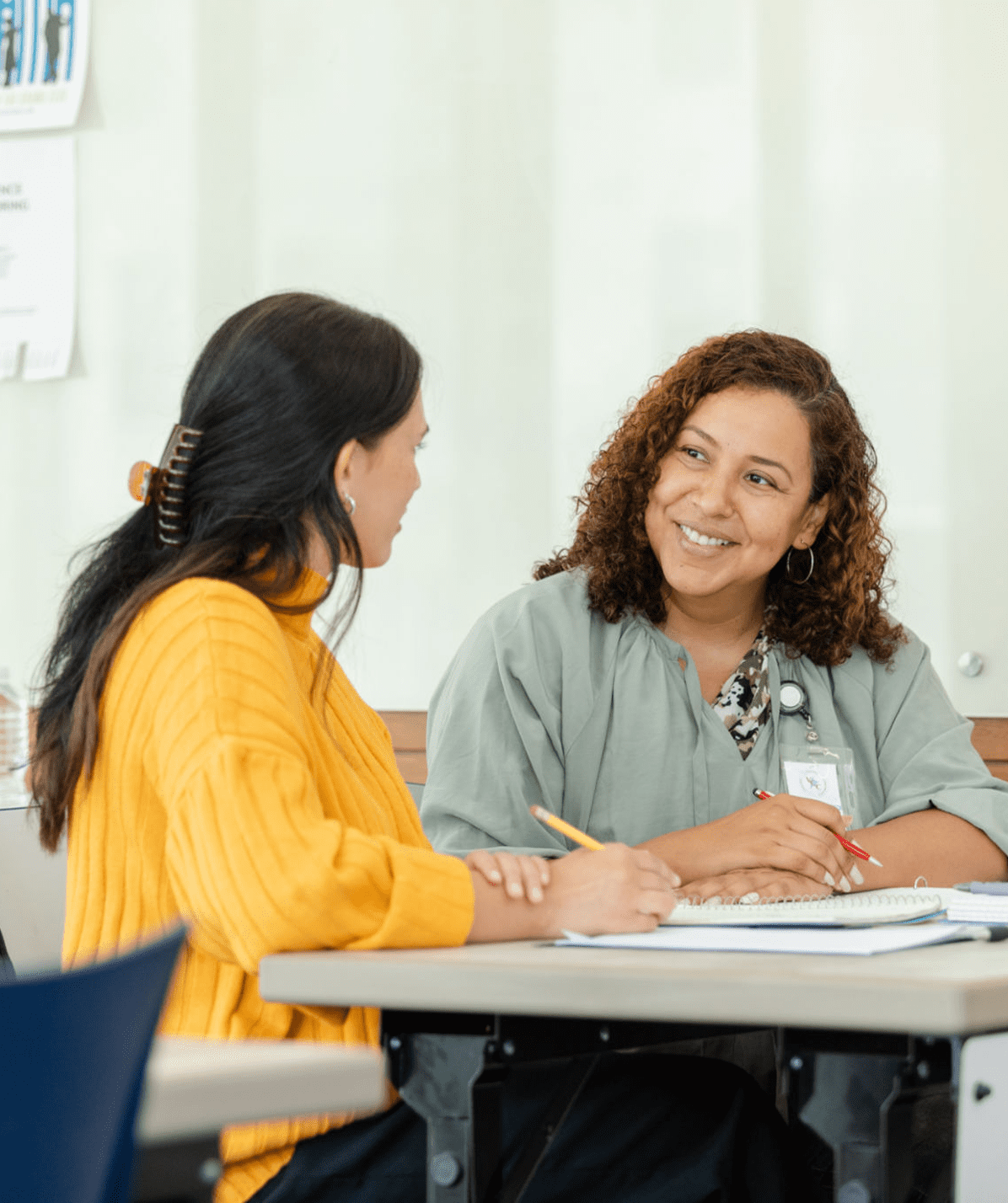 Friendly meeting between two women